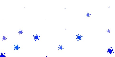 Light blue vector template with flu signs.