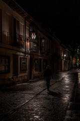 Fototapeta na wymiar old street in the night