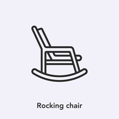 rocking chair icon vector sign symbol
