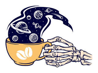 coffee of the universe vector illustration