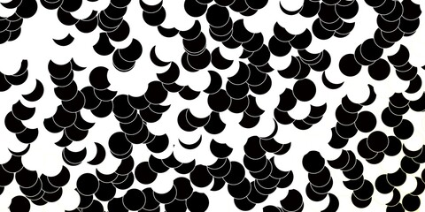 Fototapeta premium Dark Yellow vector background with bubbles. Colorful illustration with gradient dots in nature style. Design for posters, banners.