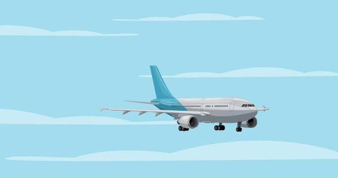 Animation plane moving from left to right