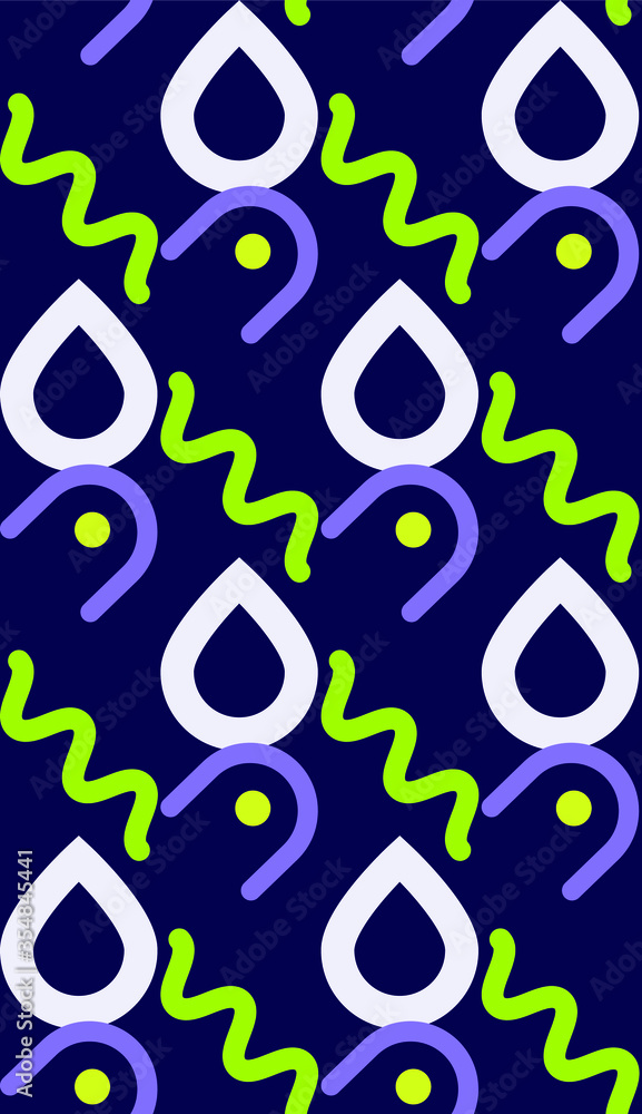 Poster seamless background image with bright and colored elements. summer theme pattern with geometric shap
