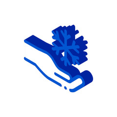Fancy Snowflake Sign Icon Vector. Isometric Fancy Snowflake Sign sign. color isolated symbol illustration