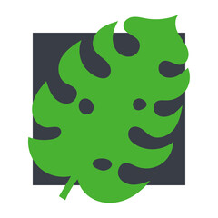 Monstera leaf. Modern vector illustration.