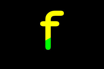Lowercase letter f vector image