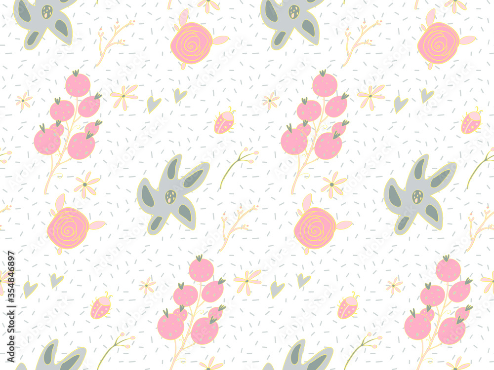 Poster seamless background image with bright and colored elements. summer theme pattern with natural colors