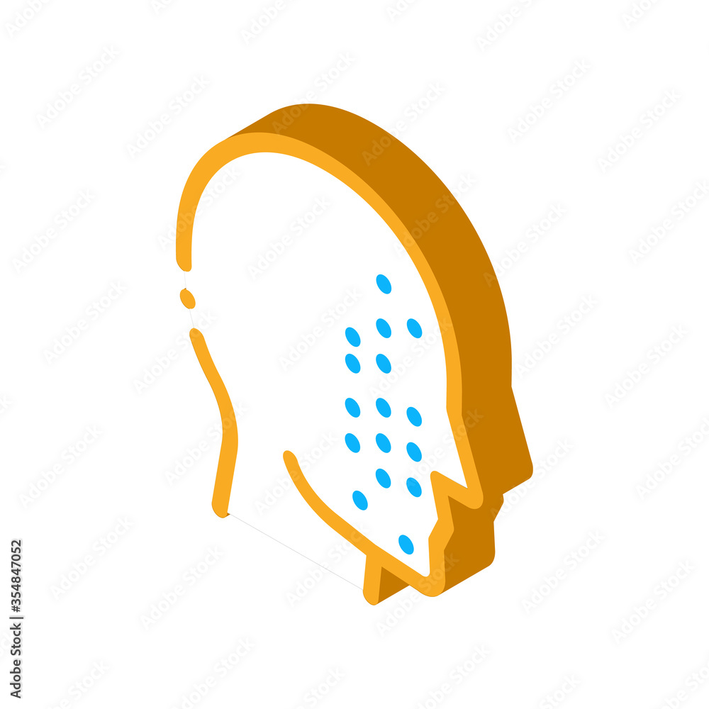Poster face part scan icon vector. isometric face part scan sign. color isolated symbol illustration