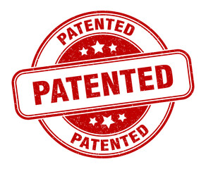 patented stamp. patented round grunge sign. label