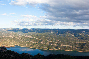 Pena Reservoir Panorama in Teruel, Spain