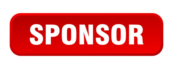 sponsor button. sponsor square 3d push button