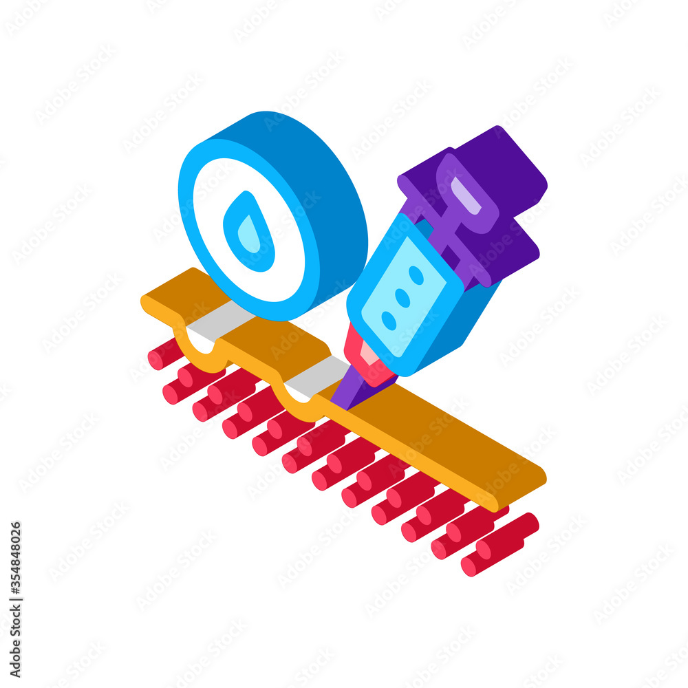 Poster subcutaneous injection for rejuvenation icon vector. isometric subcutaneous injection for rejuvenati