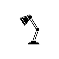 Reading Lamp, Office Reading Light. Flat Vector Icon illustration. Simple black symbol on white background. Reading Lamp, Office Reading Light sign design template for web and mobile UI element.