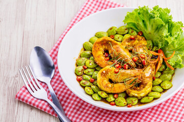 Fried sato with prawn