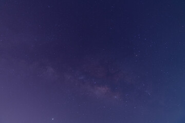 The Milky Way and the stars in the beautiful night sky