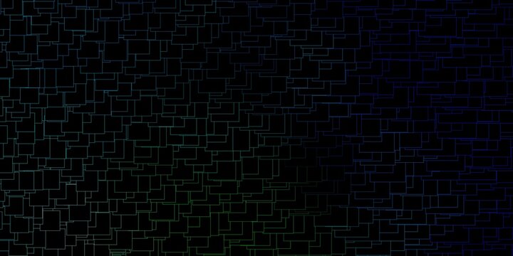 Dark Blue, Green vector template in rectangles. Colorful illustration with gradient rectangles and squares. Modern template for your landing page.