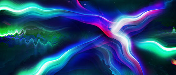 Obraz na płótnie Canvas abstract colorful light wavy background