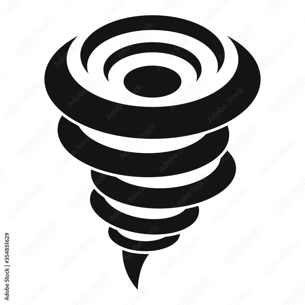 Poster whirlwind tornado icon. simple illustration of whirlwind tornado vector icon for web design isolated