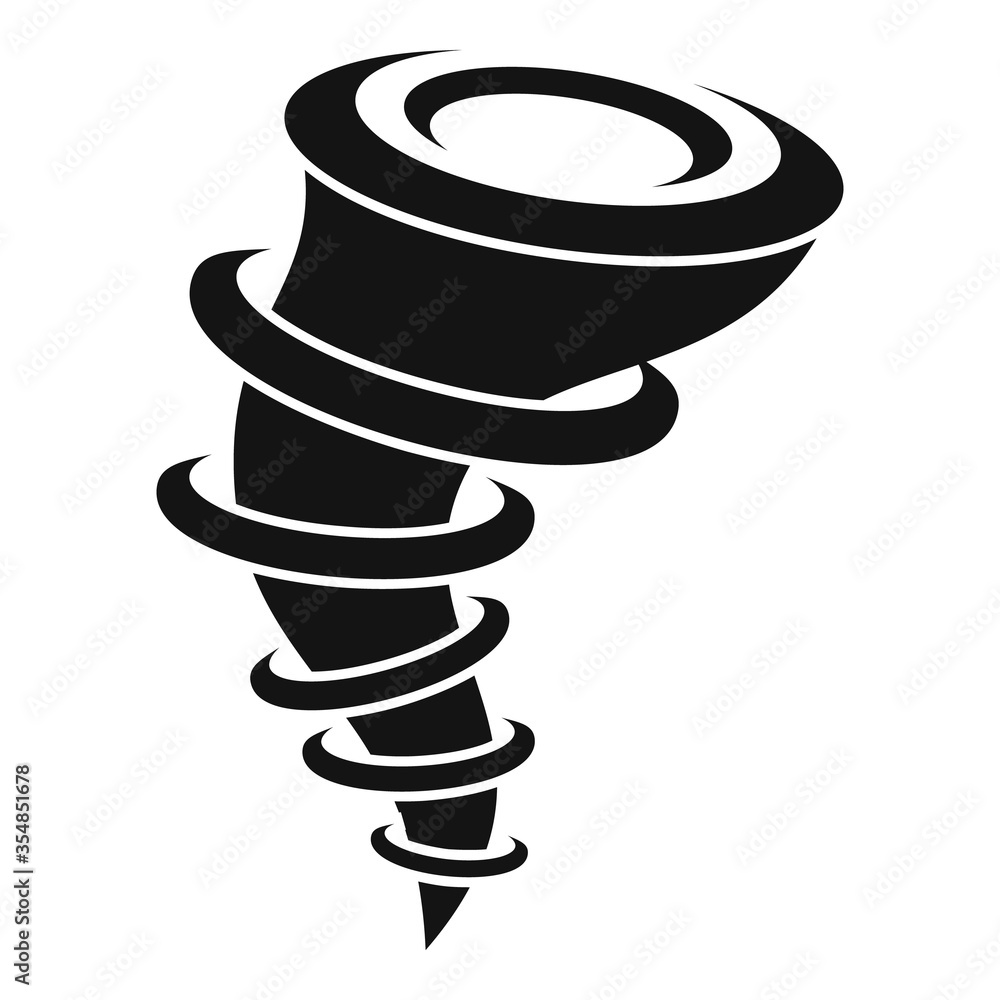 Poster force tornado icon. simple illustration of force tornado vector icon for web design isolated on whit