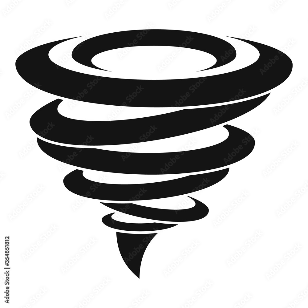 Poster speed tornado icon. simple illustration of speed tornado vector icon for web design isolated on whit