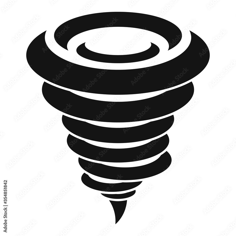 Poster swirl tornado icon. simple illustration of swirl tornado vector icon for web design isolated on whit