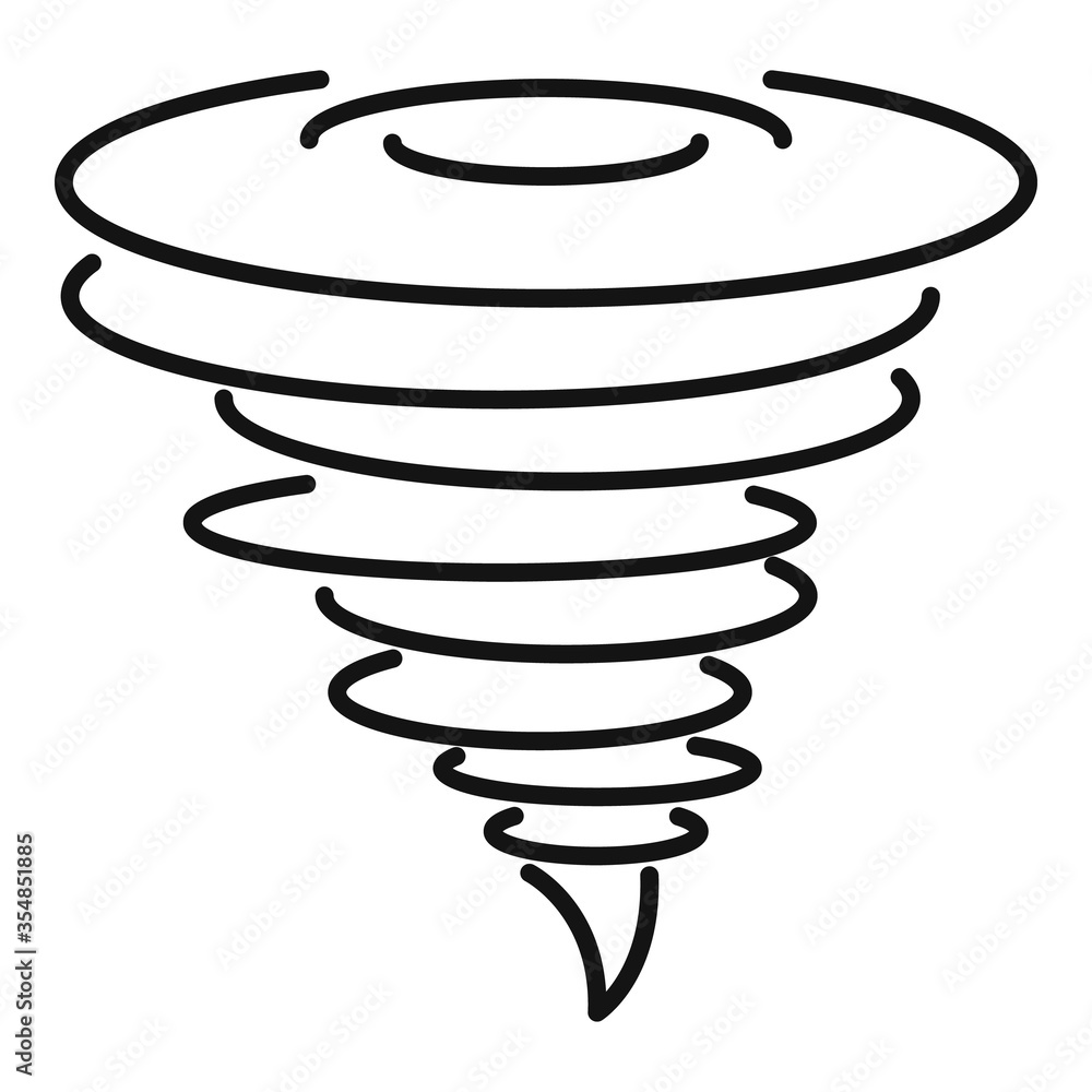 Poster tornado icon. outline tornado vector icon for web design isolated on white background