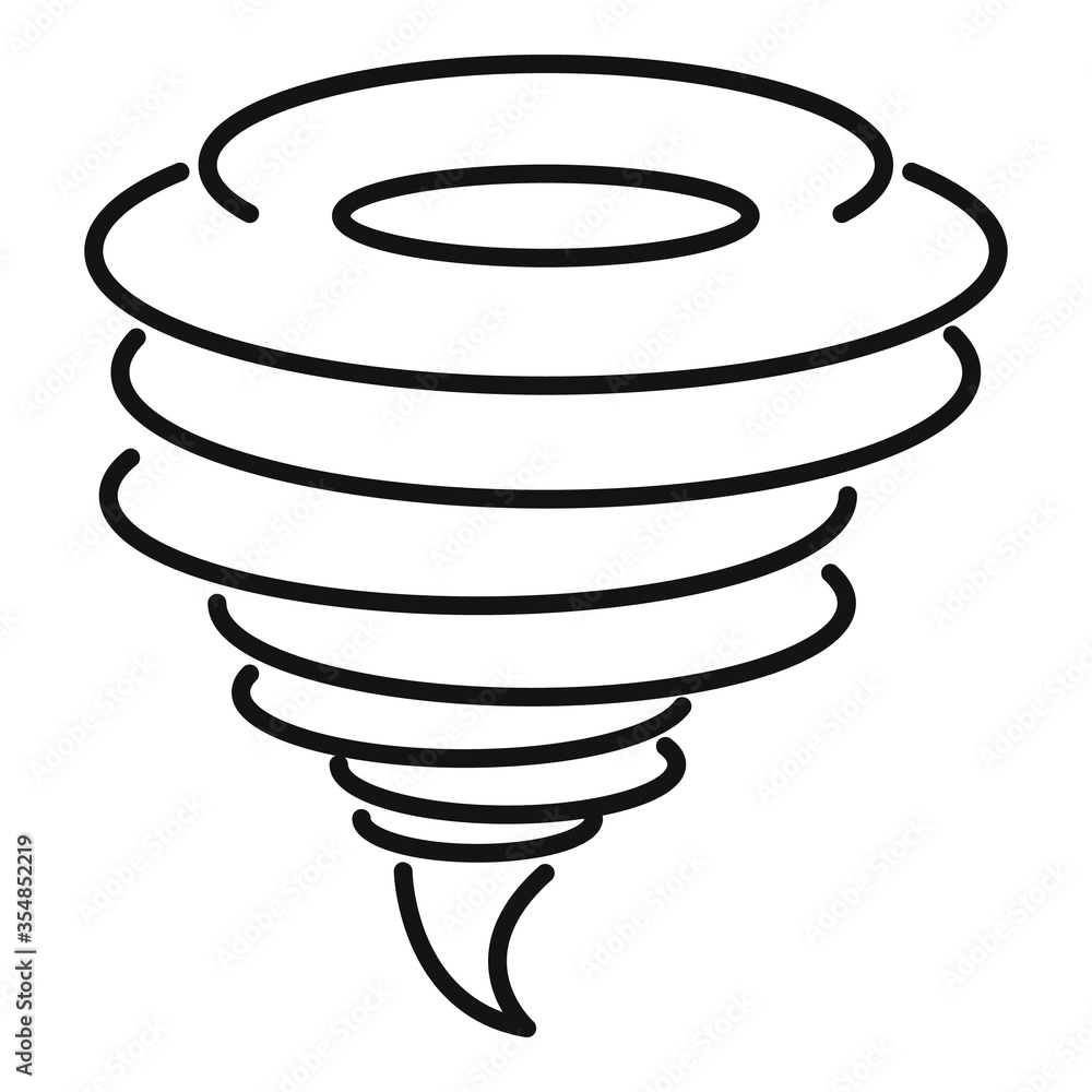 Canvas Prints funnel tornado icon. outline funnel tornado vector icon for web design isolated on white background