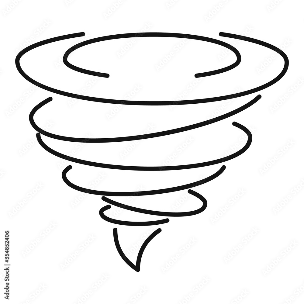Poster swirl tornado icon. outline swirl tornado vector icon for web design isolated on white background
