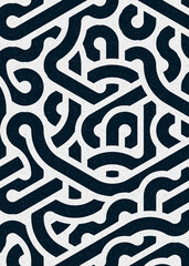 Colour Hexagon Tile Connection art background design illustration