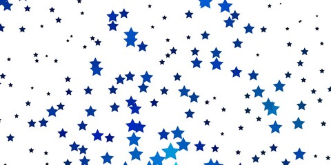 Light BLUE vector layout with bright stars. Blur decorative design in simple style with stars. Pattern for wrapping gifts.