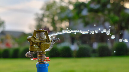 water sprinkler spraying water