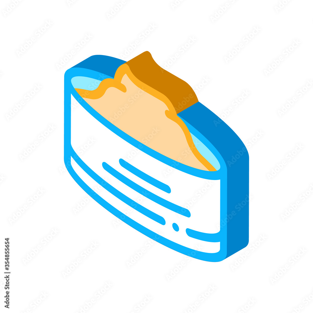Poster protect cream container icon vector. isometric protect cream container sign. color isolated symbol i