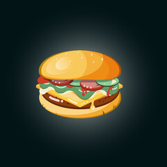 the logo of hamburger fast food