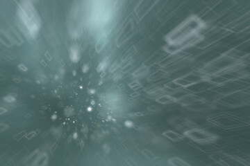 blurred snow / winter abstract background, snowflakes on abstract blurred glowing leaf background