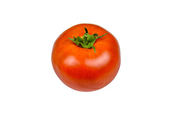 Ripe tomato isolated on the white background
