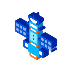 Fototapeta premium Space Satellite Station Icon Vector. Isometric Space Satellite Station sign. color isolated symbol illustration