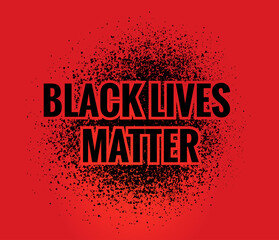 Black lives matter on red background