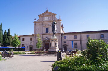 Obraz premium Florence during the covid-19 emergency, San Marco square, Italy