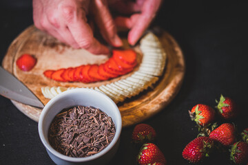 Banana Pancake with Strawberry