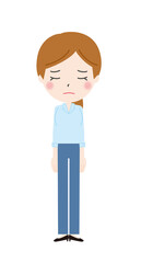 落ち込むOLのイラスト2
