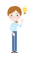 閃いたOLのイラスト2