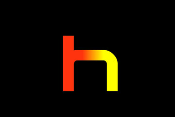 Lowercase letter h vector image