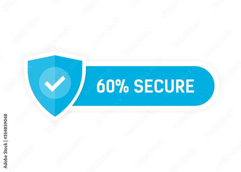 Poster 60 secure label icon. badge or button for commerce website isolated on white background. vector.