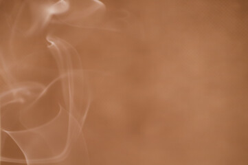 Smoke scented candles on a white background