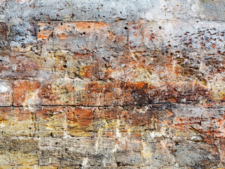 Old grunge brick wall background