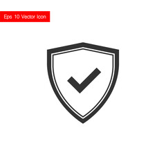 Secure protect gray icon on white background. Vector.
