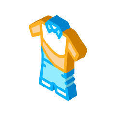 Man Sport Suit Icon Vector. Isometric Man Sport Suit sign. color isolated symbol illustration