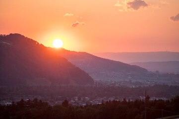 Sonnenuntergang über dem Belpberg