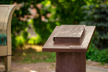 Ulyanovsk, Russia - July 06, 2019: Monument to the famous writer Ivan Goncharov.