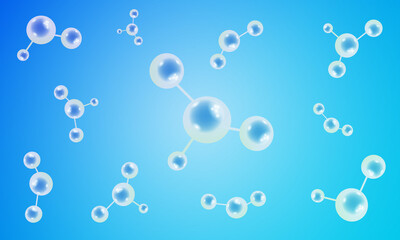 Fototapeta na wymiar Background with molecular structure, art video illustration.